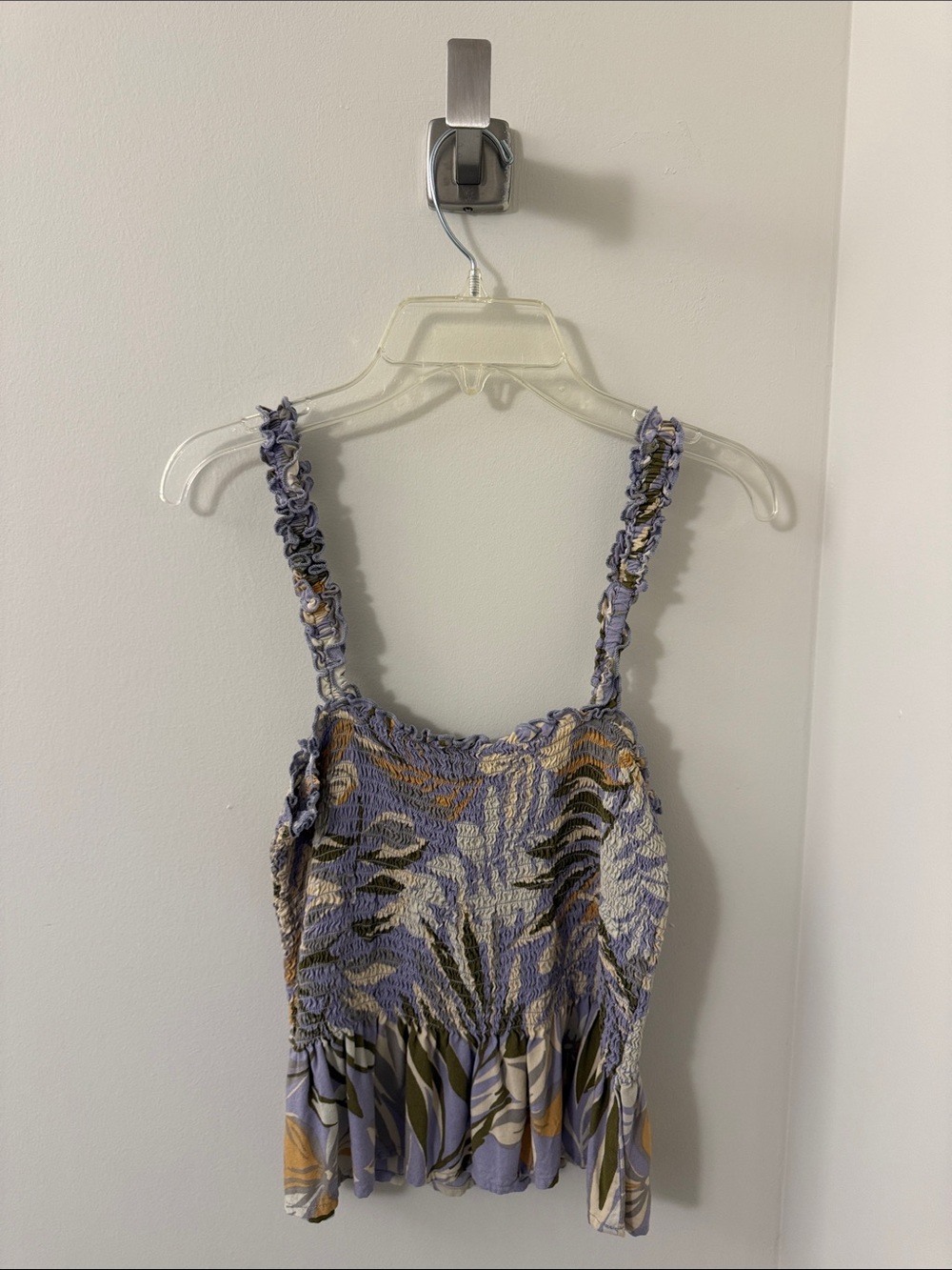 Lavender Floral Ruffled Tank - Picture 2 of 2